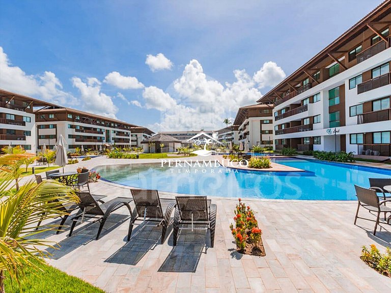 2 Quartos Vista Piscina - Cupe Beach Living (A04)