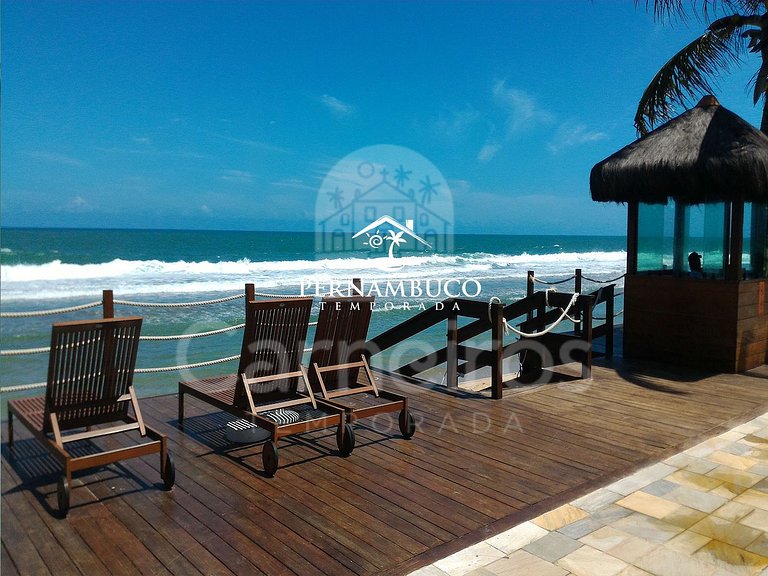 Flat 2 Quartos no Beach Class Muro Alto (B204)
