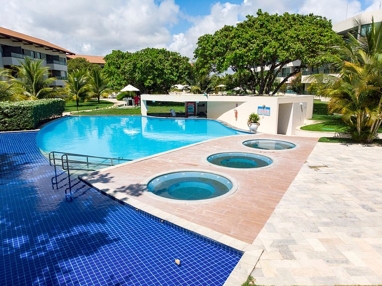 Carneiros | 1 QT Vista Piscina | Beira-Mar (B09-E)