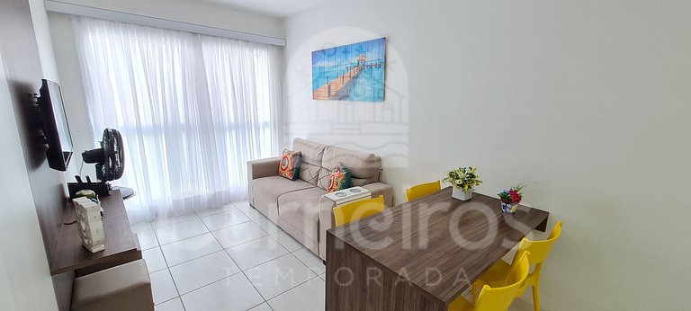 Flat 1 Quarto no Muro Alto Clube (MAC B14-A)