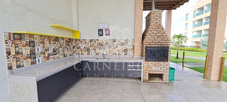 Flat 1 Quarto no Muro Alto Clube (MAC D13-B)