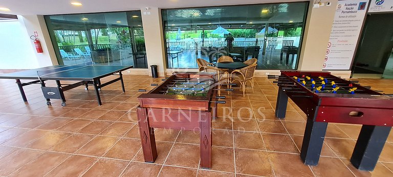 Flat 2 Quartos no Beach Class Muro Alto (D203)
