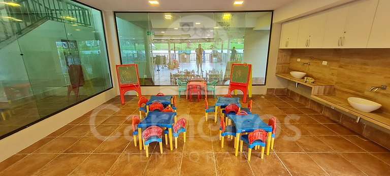 Flat 02 Quartos no Beach Class Muro Alto (D303)