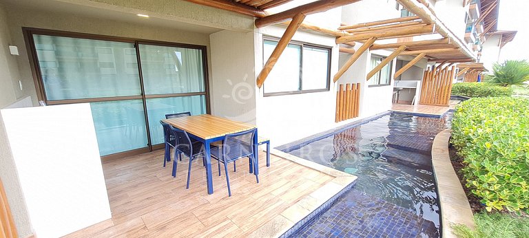 Flat 02 Quartos com Piscina Privativa - La Fleur Polinésia