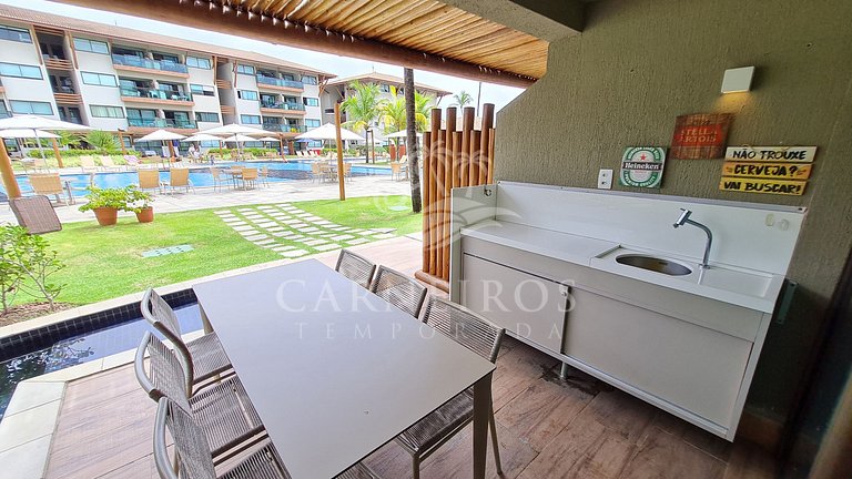 Flat 2 Quartos no La Fleur Polinésia (A01-32)
