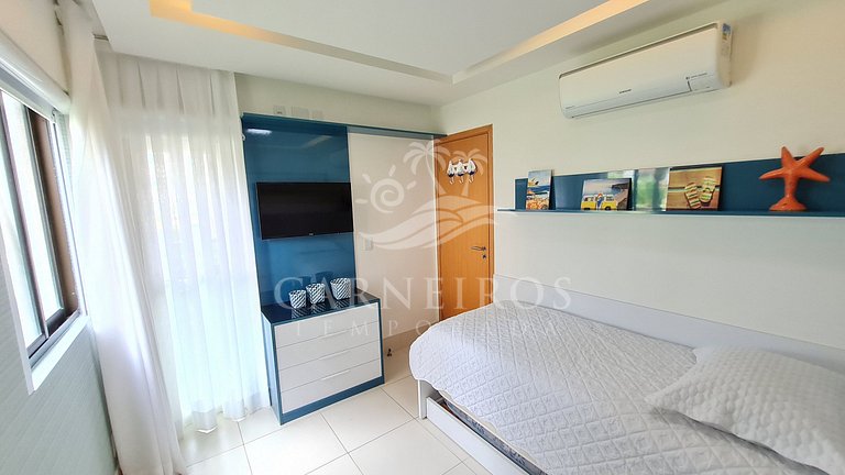 Flat 2 Quartos no La Fleur Polinésia (A01-32)