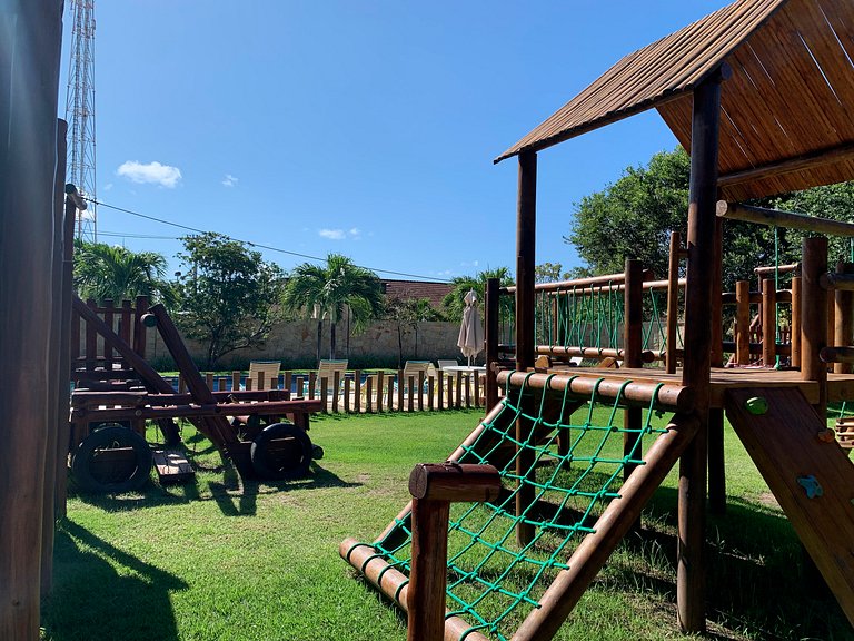 Beira-Mar | Vista Piscina | Flat Oka Beach (D05-5)