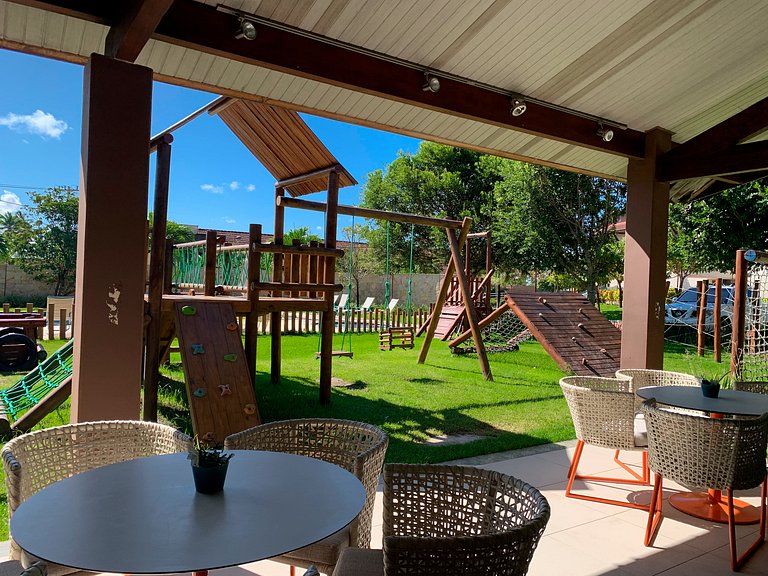 Beira-Mar | Vista Piscina | Flat Oka Beach (D05-5)