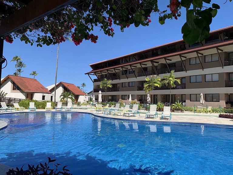 Beira-Mar | Vista Piscina | Flat Oka Beach (D05-5)