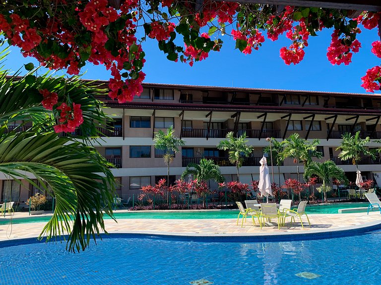 Beira-Mar | Vista Piscina | Flat Oka Beach (D05-5)