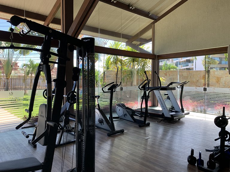 Beira-Mar | Vista Piscina | Flat Oka Beach (D05-5)
