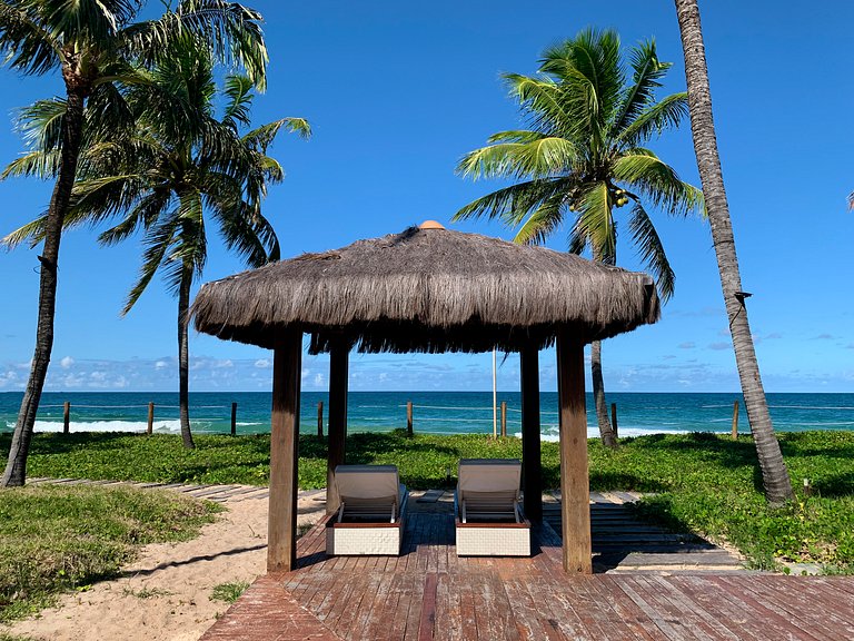 Beira-Mar | Vista Piscina | Flat Oka Beach (D05-5)
