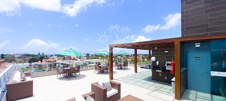 Lindo flat Studio no Beach Way Carneiros (C08)