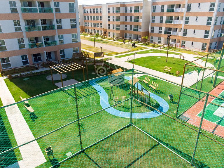 Flat 02 quartos no Muro Alto Condomínio Clube (D06-B)