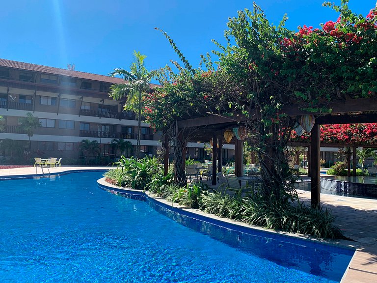 Beira-Mar | Vista Piscina | Flat Oka Beach (D05-5)