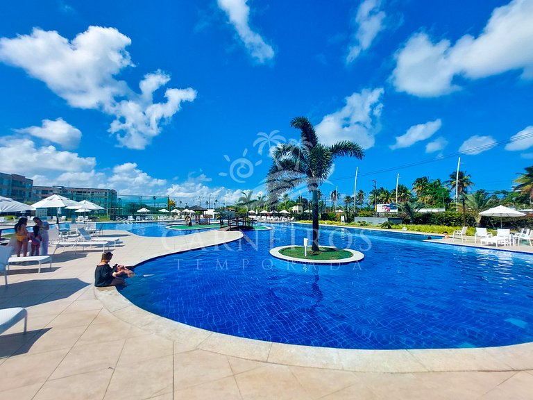 Flat 2 Quartos no Muro Alto Clube (MAC B03-5)
