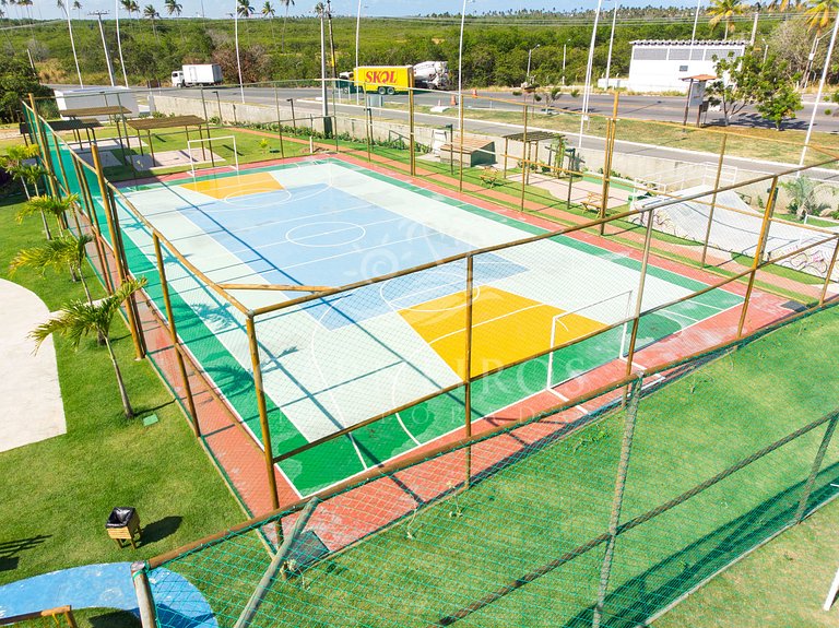 Flat 1 Quarto no Muro Alto Clube(C20-3)