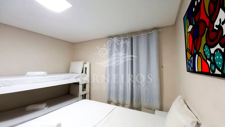 Flat 3 Quartos no Carneiros Beach Resort (A01-3)