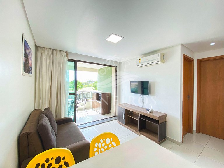 Flat Com Varanda 01 Quarto - Carneiros Beach Resort (B12-5)