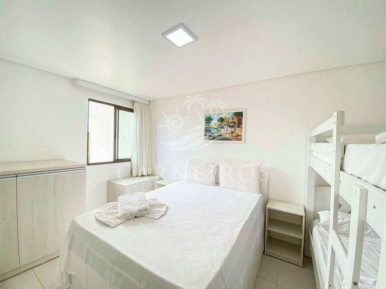Flat 01 quarto no Carneiros Beach Resort (B12-5)