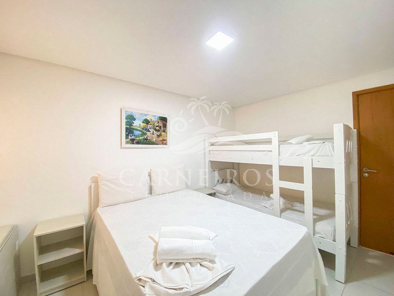 Flat 01 quarto no Carneiros Beach Resort (B12-5)