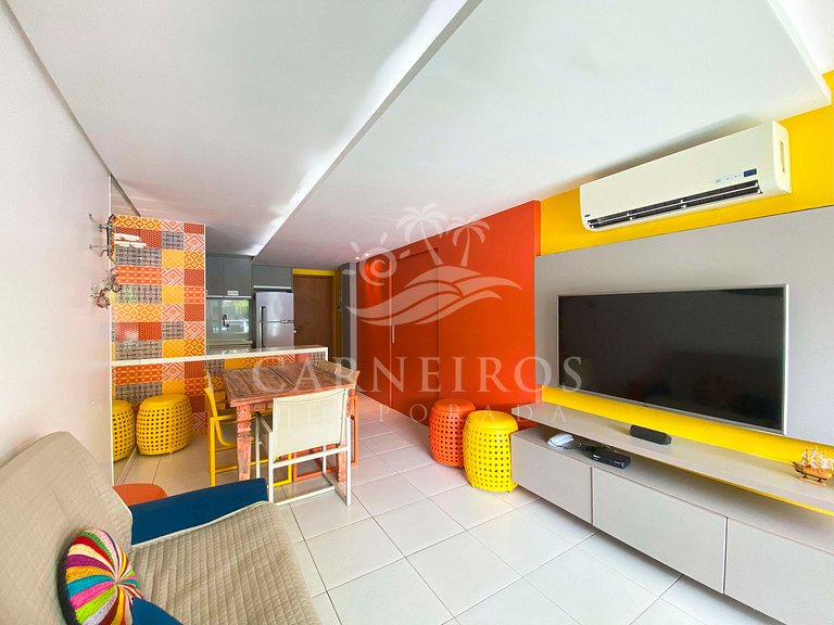 Flat 2 Quartos no Carneiros Beach Resort (A08-A)