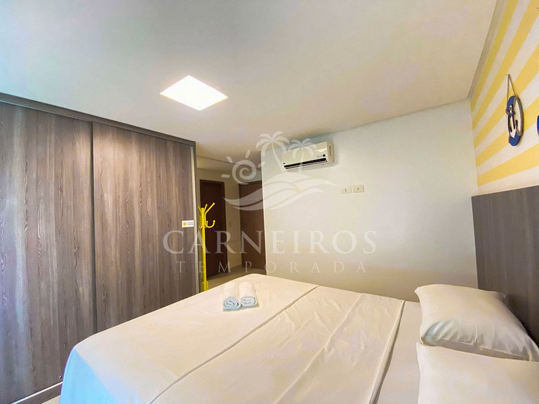 Flat 2 Quartos no Carneiros Beach Resort (A08-A)