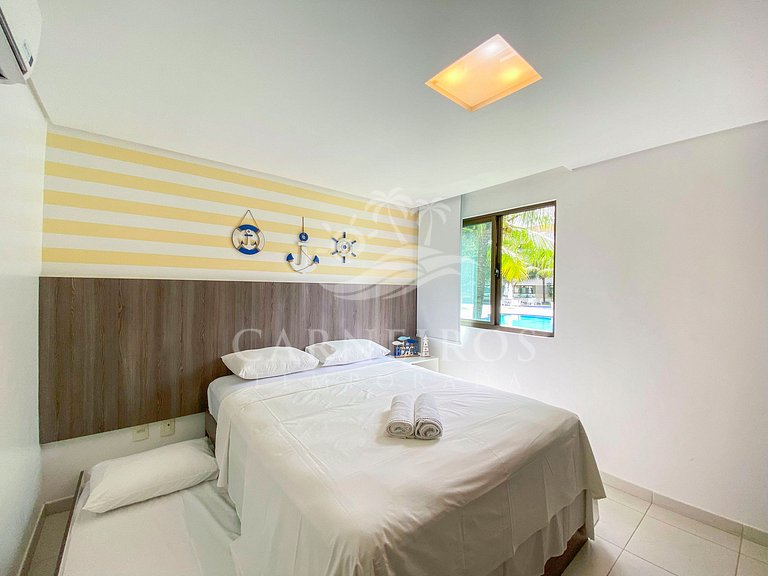 Flat 2 Quartos no Carneiros Beach Resort (A08-A)