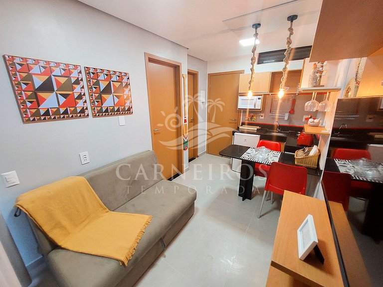 Maraca Beach Residence II - Flat com varanda (C15)