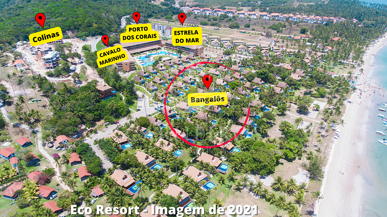 Bangalô para 08 Pessoas - Praia dos Carneiros (B9)