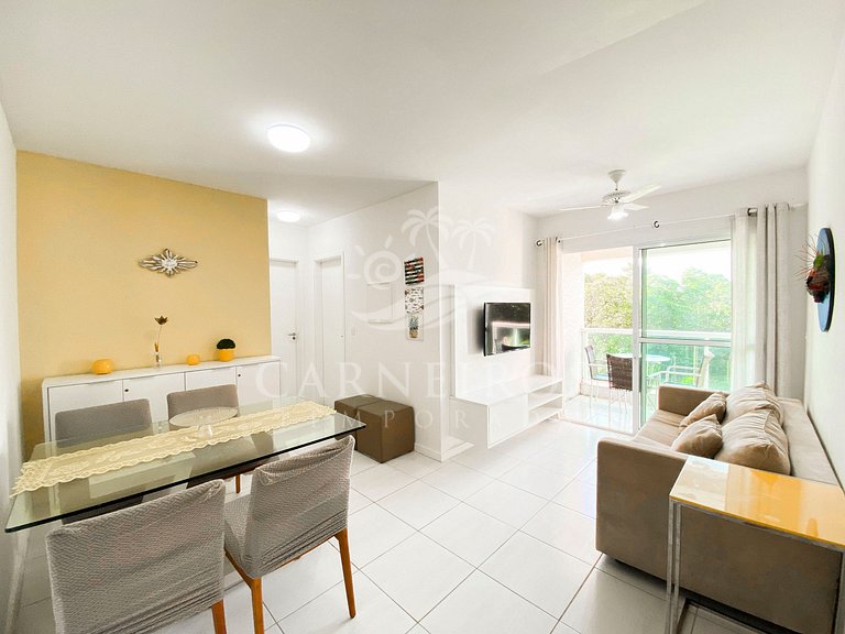 Flat 2 Quartos no Muro Alto Clube (MAC B03-5)