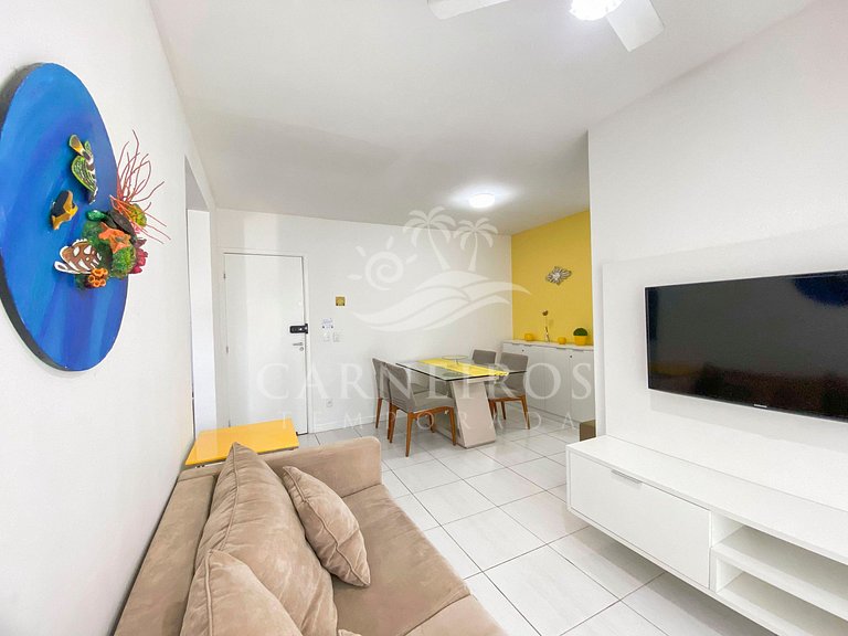 Flat 2 Quartos no Muro Alto Clube (MAC B03-5)