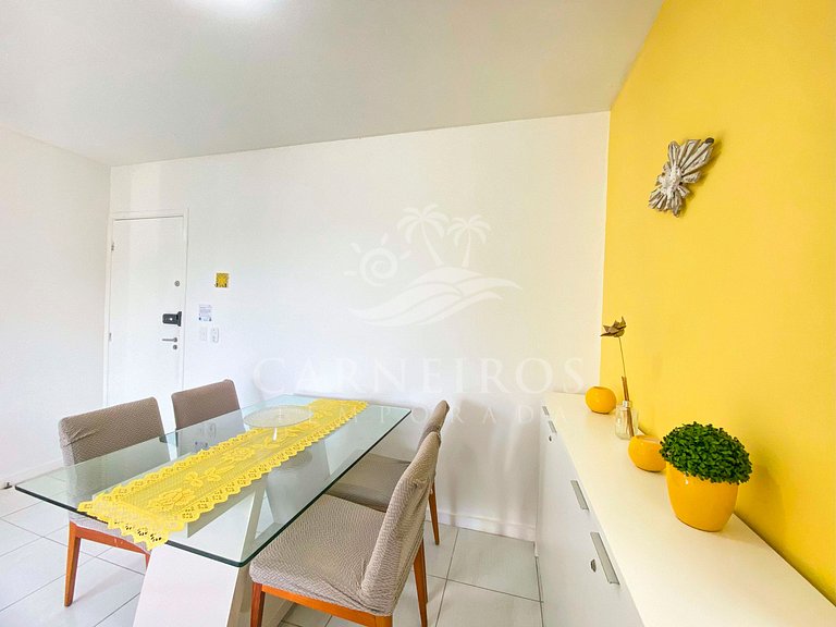 Flat 2 Quartos no Muro Alto Clube (MAC B03-5)