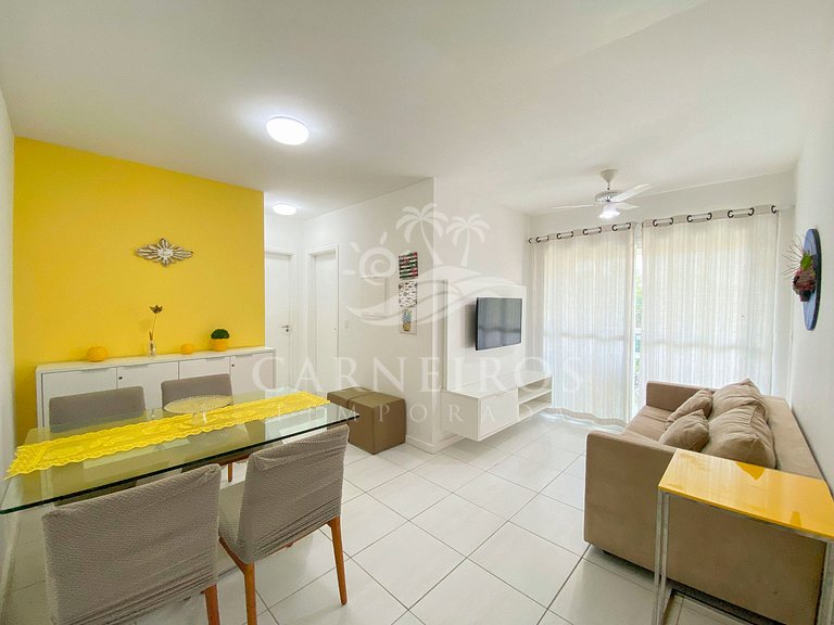 Flat 2 Quartos no Muro Alto Clube (MAC B03-5)