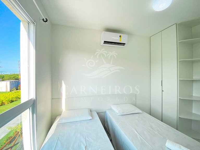 Flat 2 Quartos no Muro Alto Clube (MAC B03-5)