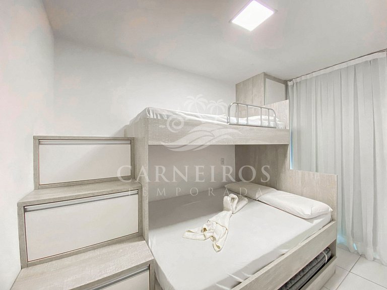 Flat 3 Quartos no Muro Alto Clube (MAC D02-A)