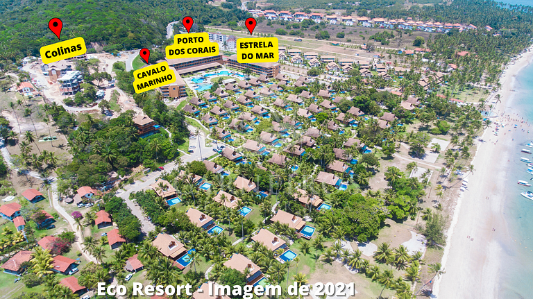 03 Quartos - Eco Resort Praia dos Carneiros