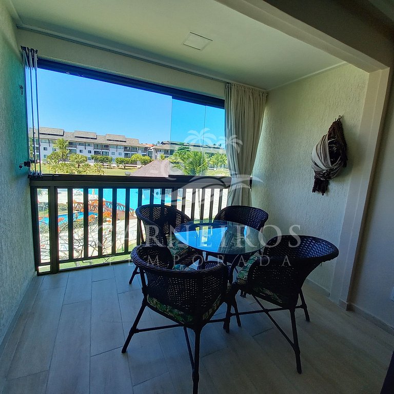 Flat 2 Quartos no Beach Class Muro Alto (B204)
