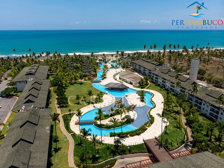 Flat 2 Quartos no Beach Class Muro Alto (B206)