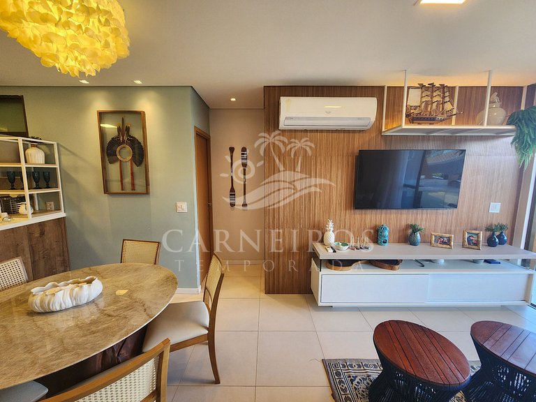 Flat 2 Quartos no Eco Resort Praia dos Carneiros (B14-2)