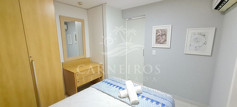 Flat 2 Quartos no Beach Class Muro Alto (D101)