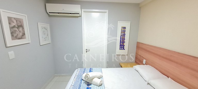 Flat 2 Quartos no Beach Class Muro Alto (D101)