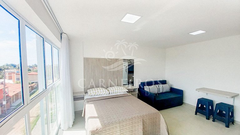 Lindo flat Studio no Beach Way Carneiros (C08)