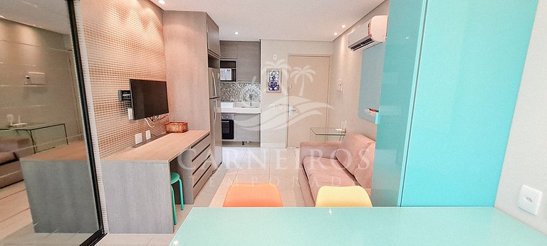 Flat 02 Quartos - Beach Class Muro Alto (D106)