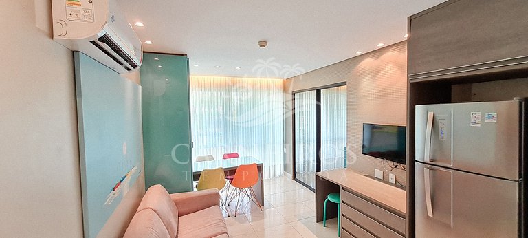 Flat 02 Quartos - Beach Class Muro Alto (D106)