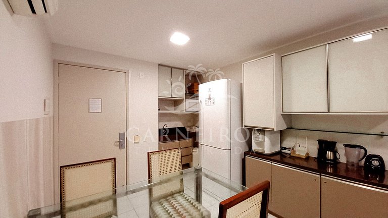 Flat 2 Quartos no Beach Class Muro Alto (D203)