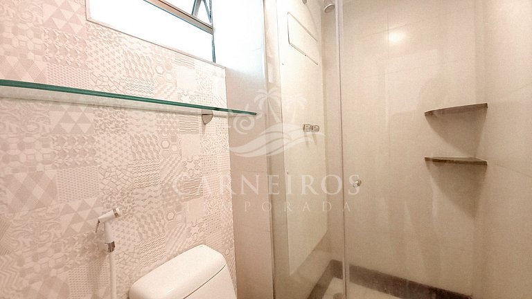 Flat 2 Quartos no Beach Class Muro Alto (D203)