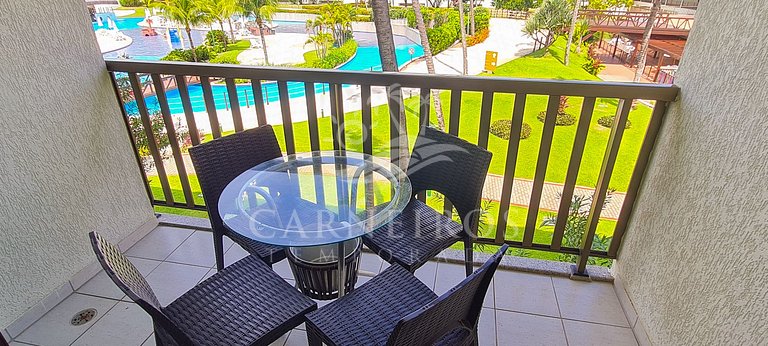 Flat 2 Quartos no Beach Class Muro Alto (D204)