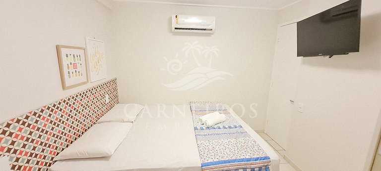 Flat 2 Quartos no Beach Class Muro Alto (D204)