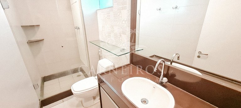 Flat 2 Quartos no Beach Class Muro Alto (D204)